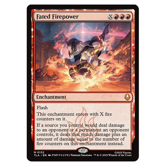 Fated Firepower 0132 card from the Magic The Gathering set Avatar The Last Airbender