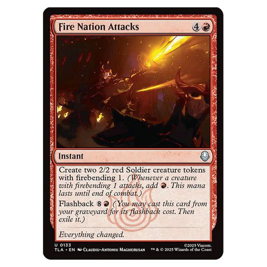 Fire Nation Attacks 0133 card from the Magic The Gathering set Avatar The Last Airbender