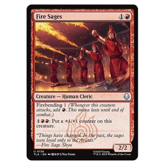 Fire Sages 0136 card from the Magic The Gathering set Avatar The Last Airbender