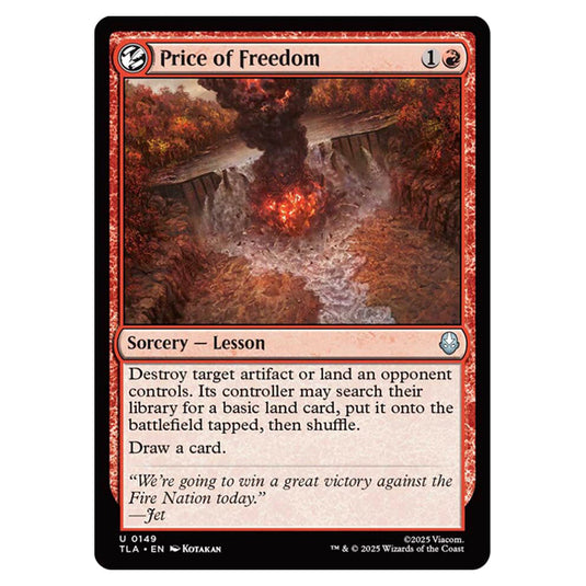 Price of Freedom 0149 card from the Magic The Gathering set Avatar The Last Airbender