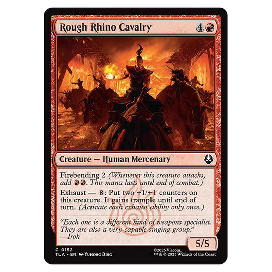 Rough Rhino Cavalry 0152 card from the Magic The Gathering set Avatar The Last Airbender