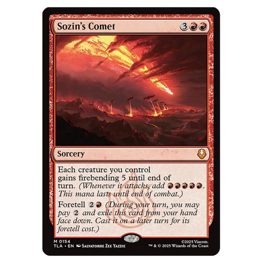 Sozin's Comet 0154 card from the Magic The Gathering set Avatar The Last Airbender