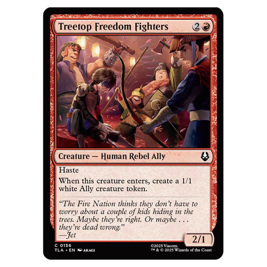Treetop Freedom Fighters 0156 card from the Magic The Gathering set Avatar The Last Airbender
