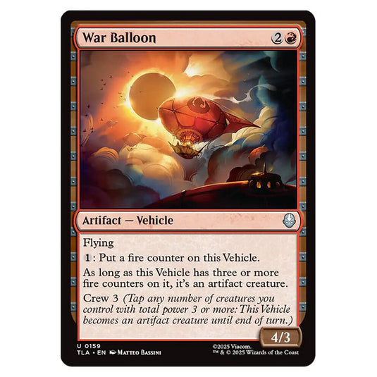 War Balloon 0159 card from the Magic The Gathering set Avatar The Last Airbender