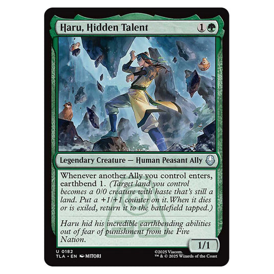 Haru, Hidden Talent 0182 card from the Magic The Gathering set Avatar The Last Airbender