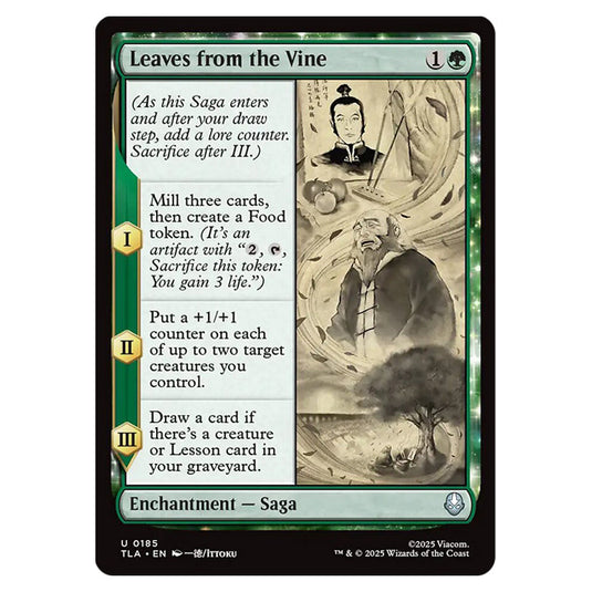 Leaves from the Vine 0185 card from the Magic The Gathering set Avatar The Last Airbender