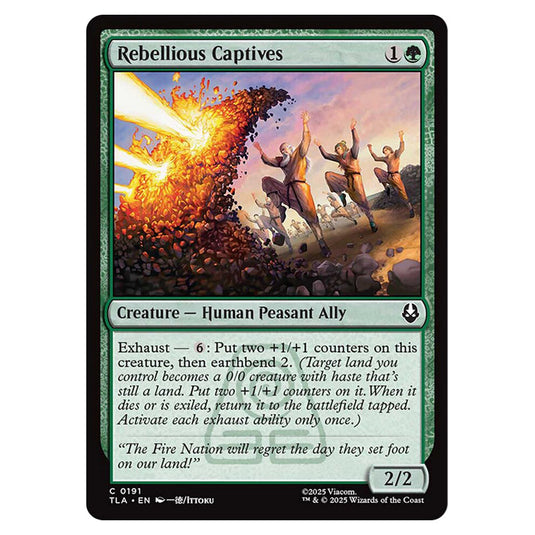 Rebellious Captives 0191 card from the Magic The Gathering set Avatar The Last Airbender