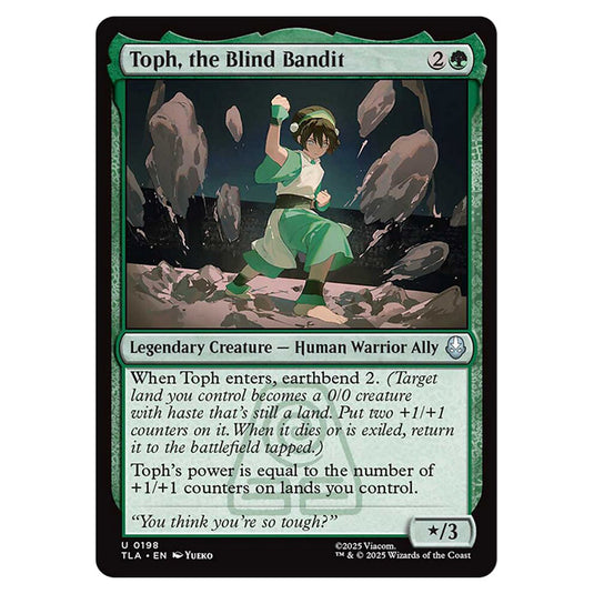 Toph, the Blind Bandit 0198 card from the Magic The Gathering set Avatar The Last Airbender