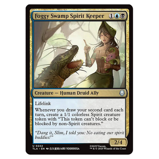 Foggy Swamp Spirit Keeper 0222 card from the Magic The Gathering set Avatar The Last Airbender