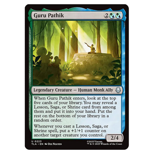 Guru Pathik 0223 card from the Magic The Gathering set Avatar The Last Airbender