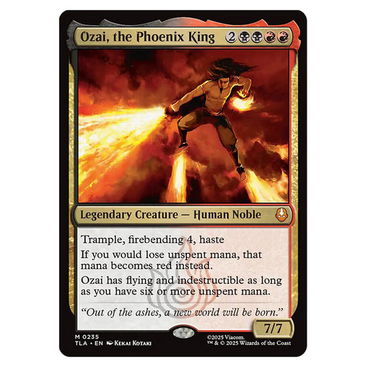 Ozai, the Phoenix King 0235 card from the Magic The Gathering set Avatar The Last Airbender