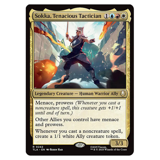 Sokka, Tenacious Tactician 0242 card from the Magic The Gathering set Avatar The Last Airbender