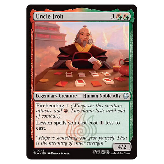 Uncle Iroh 0248 card from the Magic The Gathering set Avatar The Last Airbender