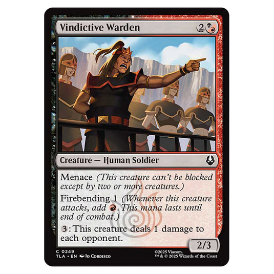 Vindictive Warden 0249 card from the Magic The Gathering set Avatar The Last Airbender