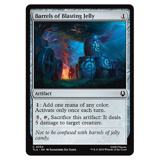 Barrels of Blasting Jelly 0254 card from the Magic The Gathering set Avatar The Last Airbender