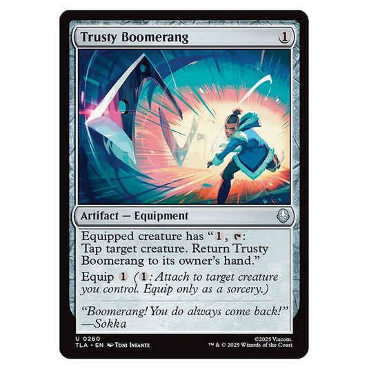 Trusty Boomerang 0260 card from the Magic The Gathering set Avatar The Last Airbender