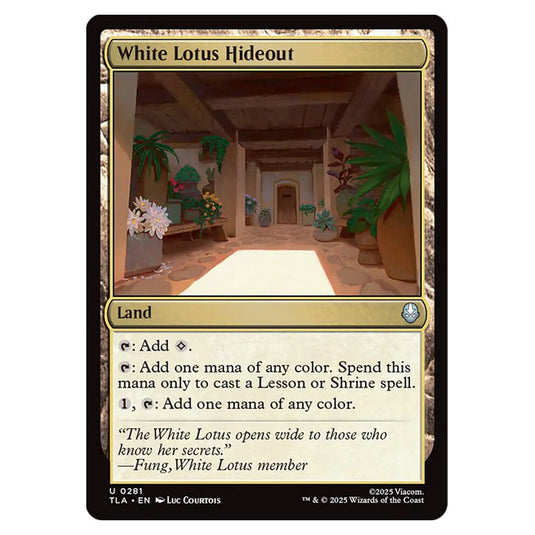 White Lotus Hideout 0281 card from the Magic The Gathering set Avatar The Last Airbender