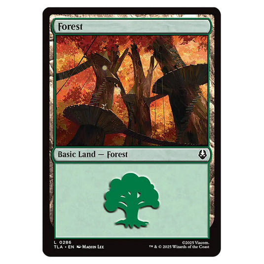 Forest 0286 card from the Magic The Gathering set Avatar The Last Airbender
