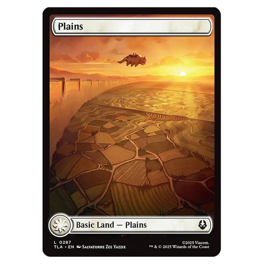 Plains 0287 card from the Magic The Gathering set Avatar The Last Airbender