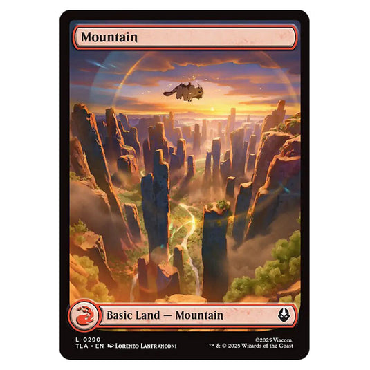 Mountain 0290 card from the Magic The Gathering set Avatar The Last Airbender