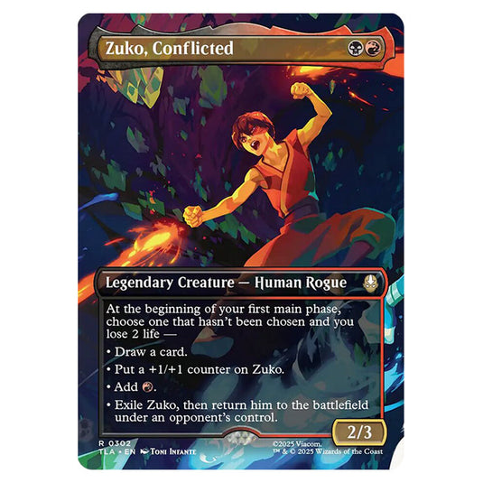 Zuko, Conflicted 0302 card from the Magic The Gathering set Avatar The Last Airbender