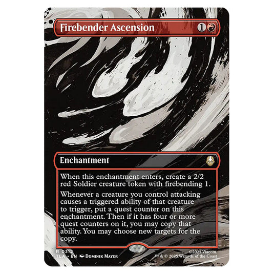 Firebender Ascension 0312 card from the Magic The Gathering set Avatar The Last Airbender