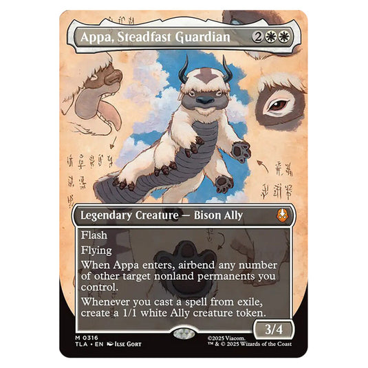 Appa, Steadfast Guardian 0316 card from the Magic The Gathering set Avatar The Last Airbender