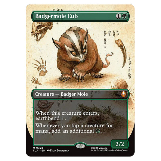 Badgermole Cub 0326 card from the Magic The Gathering set Avatar The Last Airbender