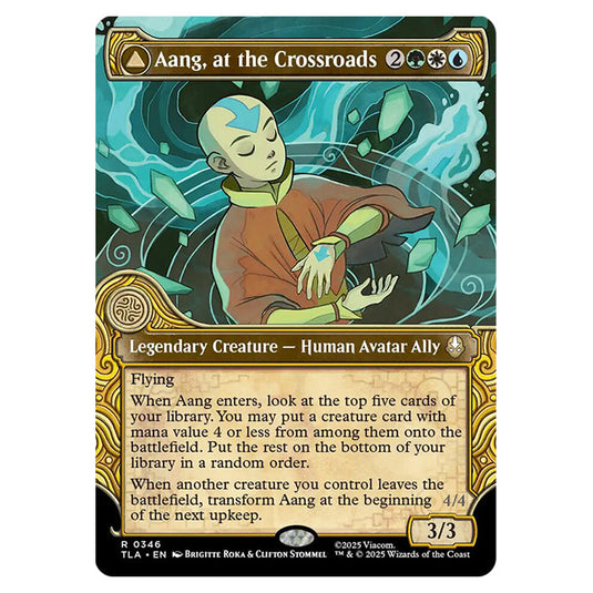 Aang, at the Crossroads // Aang, Destined Savior 0346 card from the Magic The Gathering set Avatar The Last Airbender