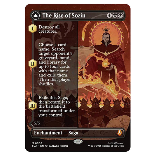 The Rise of Sozin // Fire Lord Sozin 0356 card from the Magic The Gathering set Avatar The Last Airbender