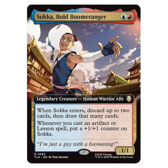 Sokka, Bold Boomeranger 0383 card from the Magic The Gathering set Avatar The Last Airbender