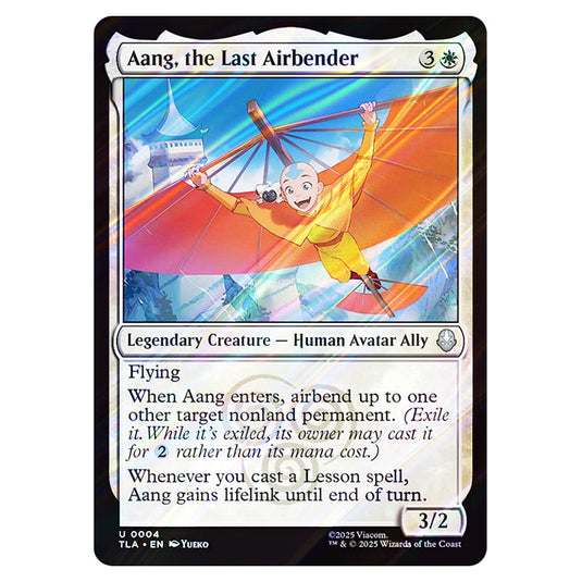 Aang, the Last Airbender 0004 card from the Magic The Gathering set Avatar The Last Airbender