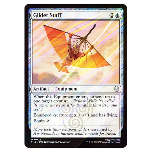 Glider Staff 0022 card from the Magic The Gathering set Avatar The Last Airbender