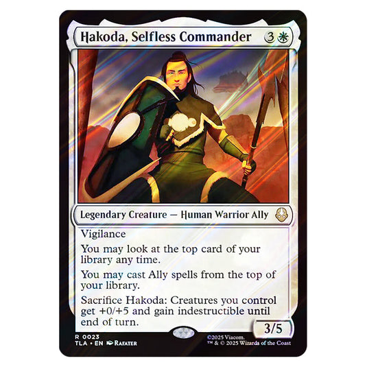 Hakoda, Selfless Commander 0023 card from the Magic The Gathering set Avatar The Last Airbender
