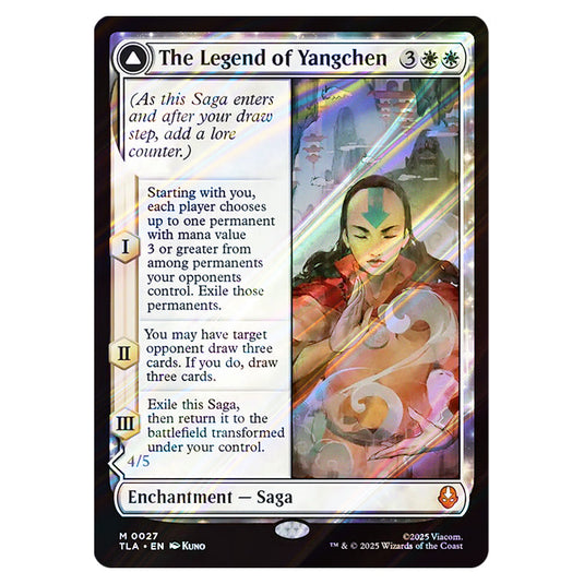 The Legend of Yangchen // Avatar Yangchen 0027 card from the Magic The Gathering set Avatar The Last Airbender