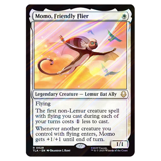 Momo, Friendly Flier 0029 card from the Magic The Gathering set Avatar The Last Airbender