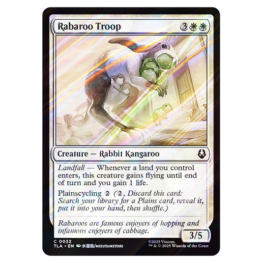 Rabaroo Troop 0032 card from the Magic The Gathering set Avatar The Last Airbender