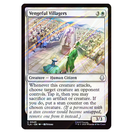 Vengeful Villagers 0040 card from the Magic The Gathering set Avatar The Last Airbender