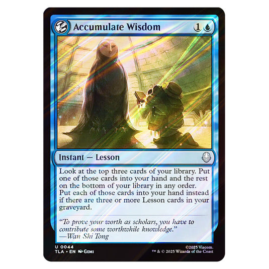 Accumulate Wisdom 0044 card from the Magic The Gathering set Avatar The Last Airbender