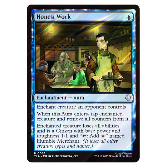 Honest Work 0055 card from the Magic The Gathering set Avatar The Last Airbender
