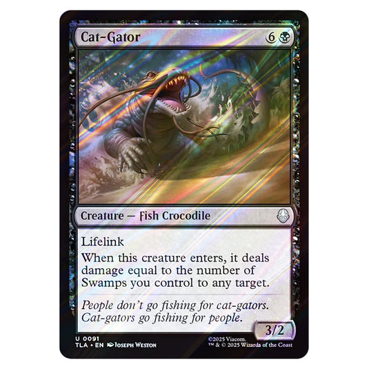 Cat-Gator 0091 card from the Magic The Gathering set Avatar The Last Airbender