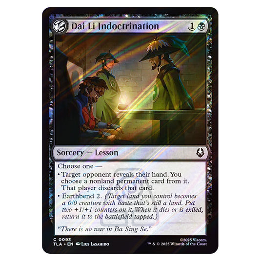 Dai Li Indoctrination 0093 card from the Magic The Gathering set Avatar The Last Airbender