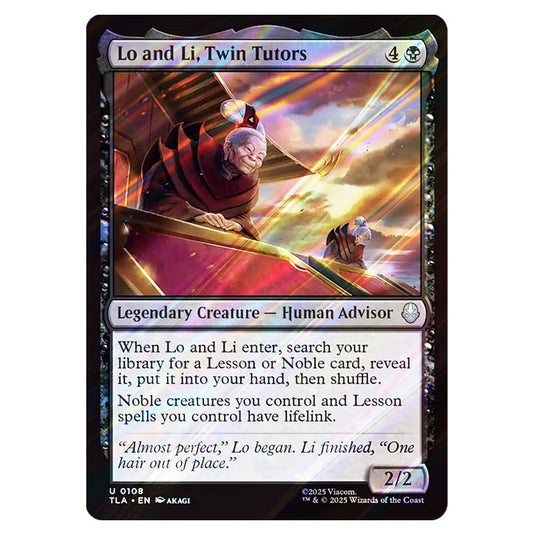 Lo and Li, Twin Tutors 0108 card from the Magic The Gathering set Avatar The Last Airbender