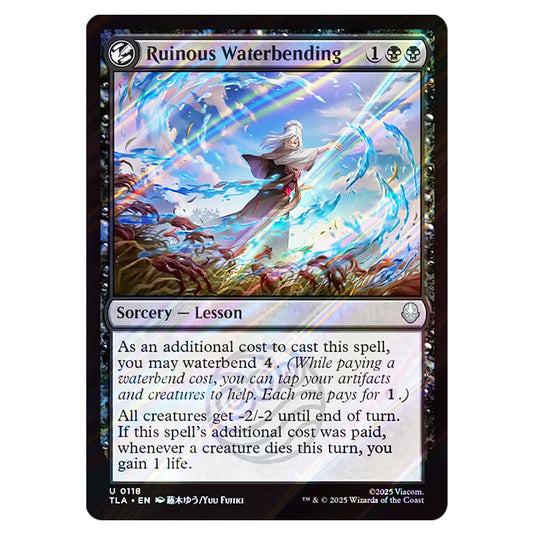Ruinous Waterbending 0118 card from the Magic The Gathering set Avatar The Last Airbender