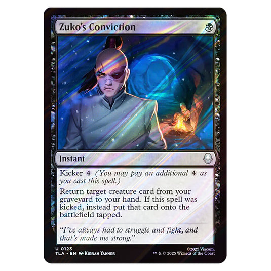 Zuko's Conviction 0123 card from the Magic The Gathering set Avatar The Last Airbender
