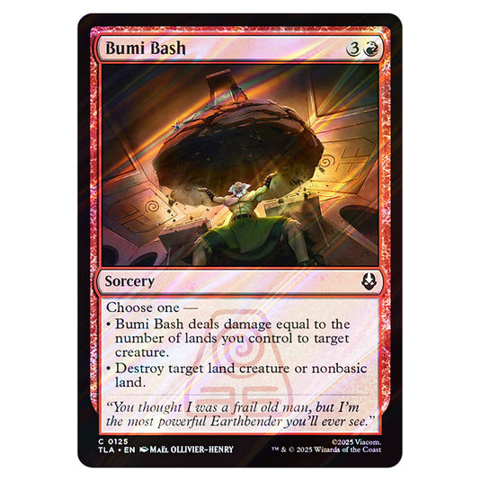 Bumi Bash 0125 card from the Magic The Gathering set Avatar The Last Airbender
