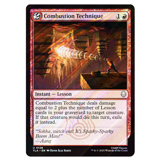 Combustion Technique 0128 card from the Magic The Gathering set Avatar The Last Airbender
