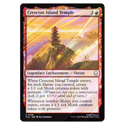 Crescent Island Temple 0129 card from the Magic The Gathering set Avatar The Last Airbender
