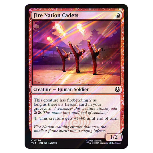 Fire Nation Cadets 0134 card from the Magic The Gathering set Avatar The Last Airbender