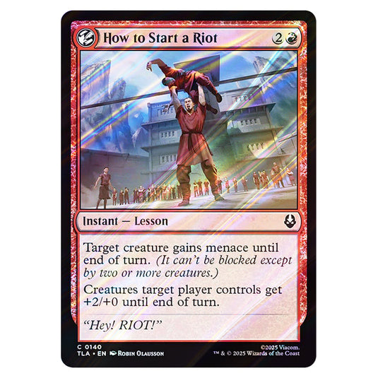 How to Start a Riot 0140 card from the Magic The Gathering set Avatar The Last Airbender